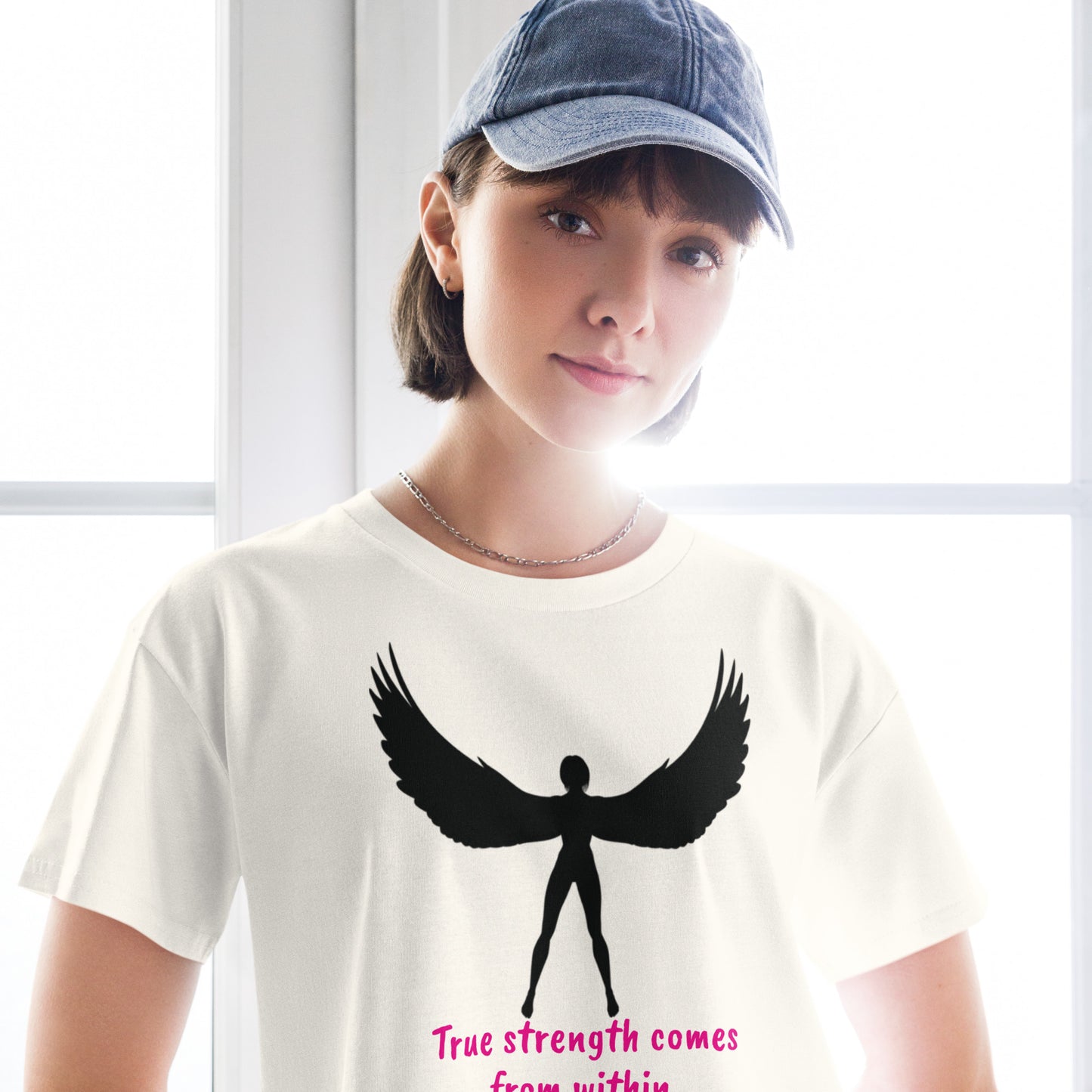 Lightweight cotton cropped fashion tee - Grounded Rising