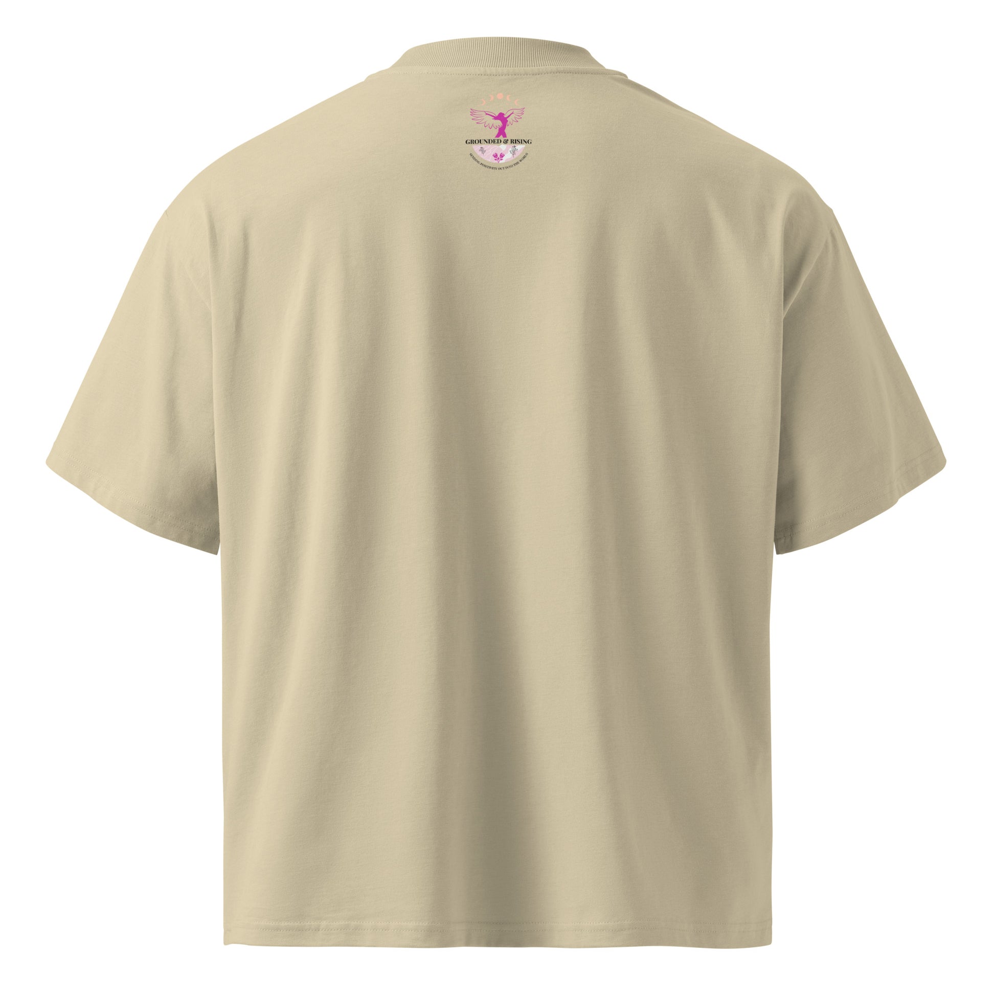 Organic combed cotton wide neck tee - Grounded Rising
