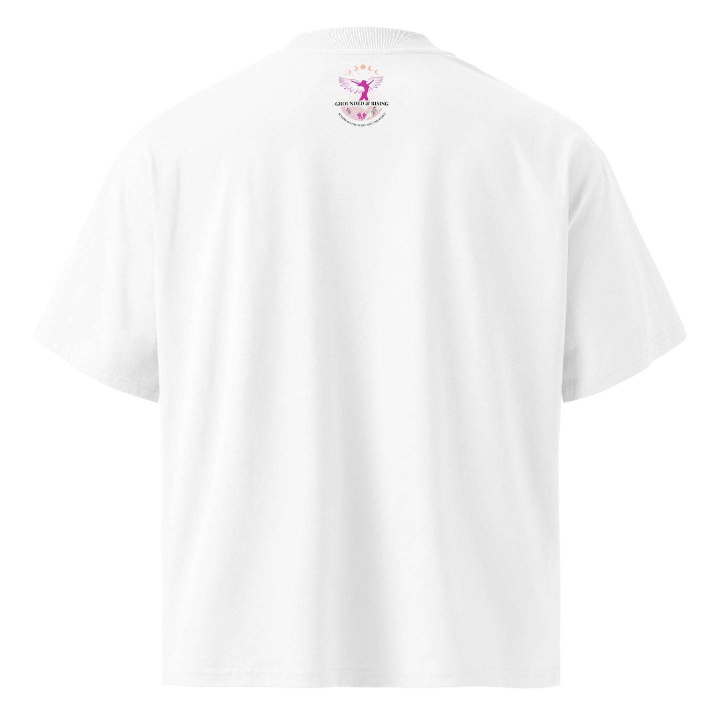 Minimalist oversized cotton street tee - Grounded Rising