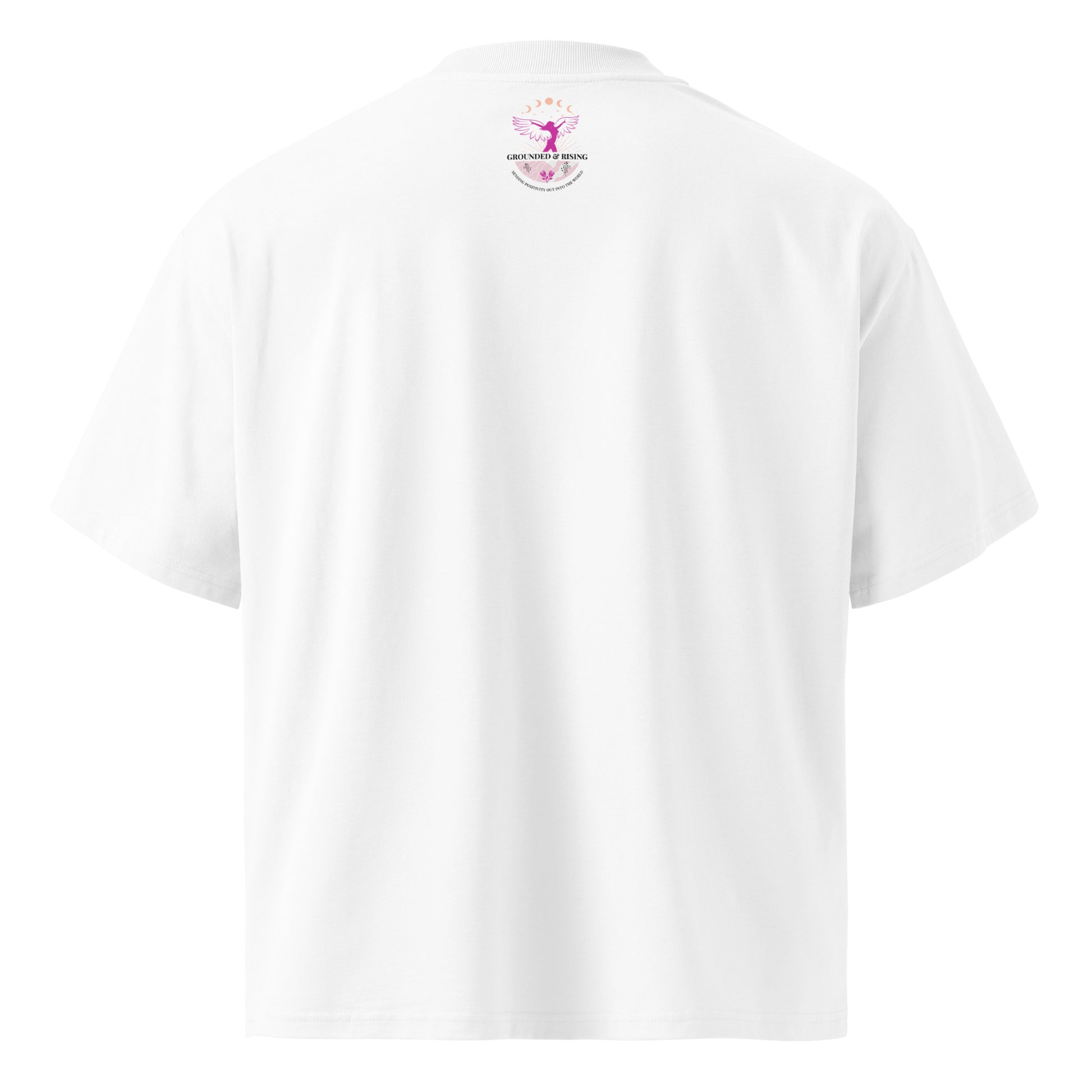 Minimalist oversized cotton street tee - Grounded Rising