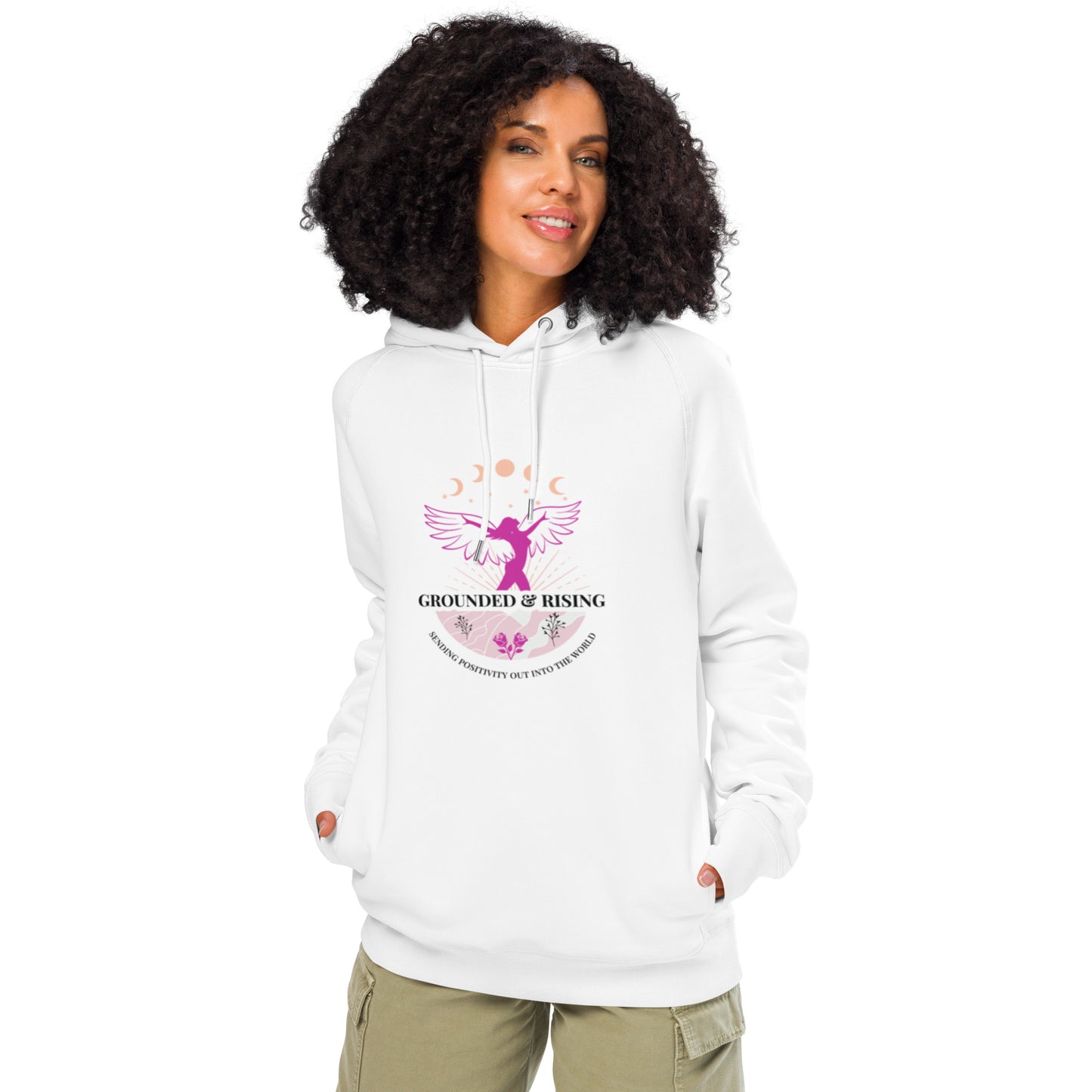 Sustainable unisex casual hoodie - Grounded Rising