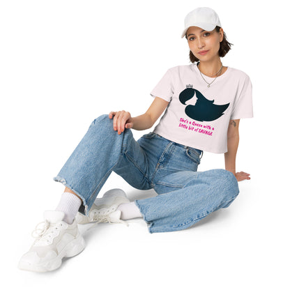 Womens minimalist cotton crop top - Grounded Rising