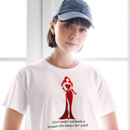 Soft durable womens crop t shirt - Grounded Rising